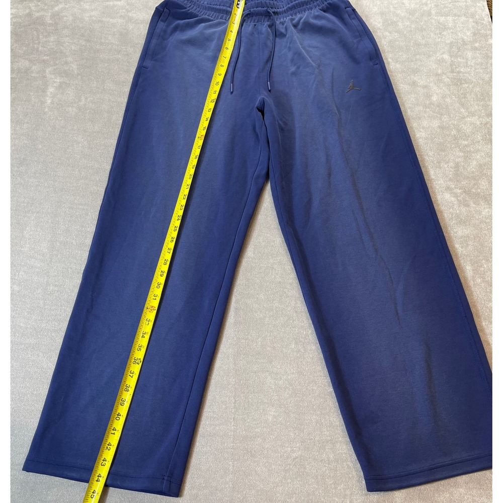 Jordan Sport Dri-FIT Mens Fleece Pants Navy Blue Wide Leg L-Tall HQ8692-492 NEW - Picture 6 of 10